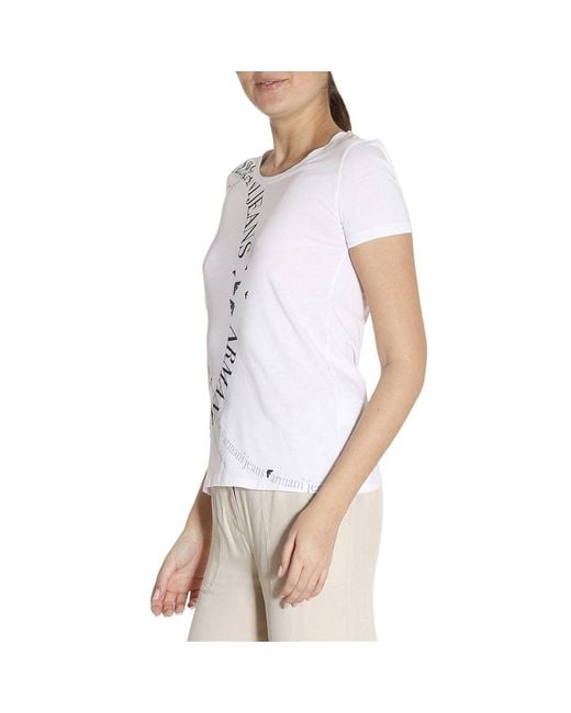 Armani Jeans White Logo Details T-Shirt