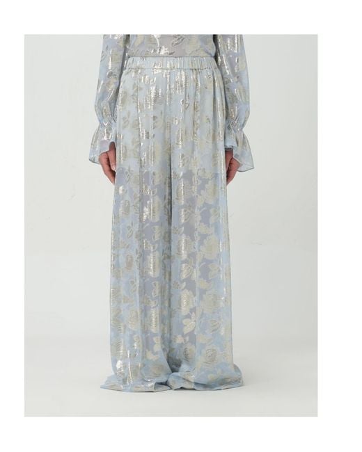 Nina Ricci Gray Floral Skirt