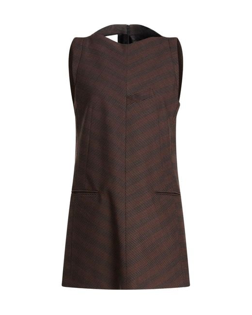 MM6 by Maison Margiela Brown Short Dresses