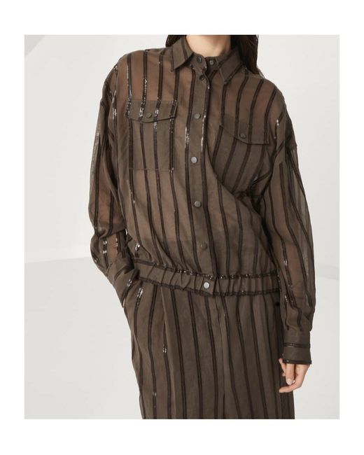 Brunello Cucinelli Brown Dazzling Embroidery Jacket