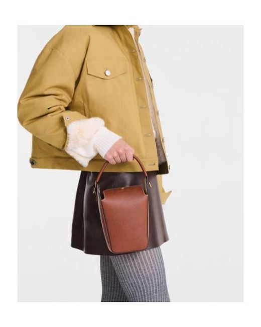 Longchamp Brown Épure Pop Corn Bag