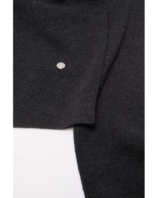 Acne Blue V-Neck Wool Cardigan for men