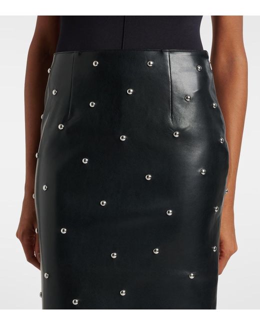 ROTATE BIRGER CHRISTENSEN Black Studded Pencil Skirt