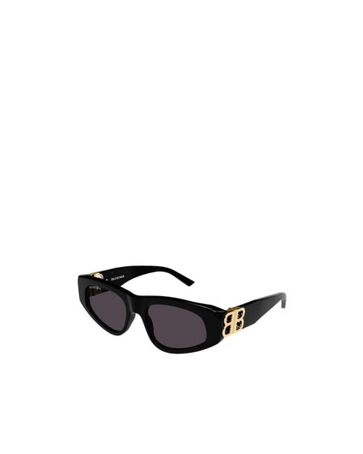 Balenciaga White Rectangular Sunglasses