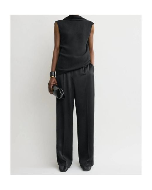 Totême  Black Cocoon Cape Blouse