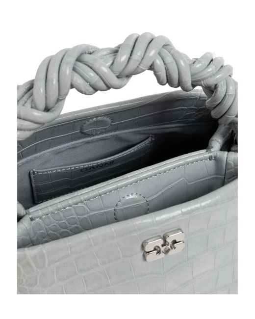 Ganni Metallic Mini Bou Tote Bag