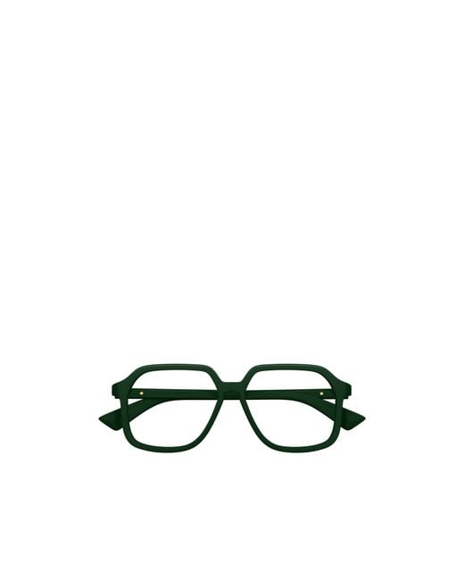 Bottega Veneta White Eyewear Square Frame Glasses for men