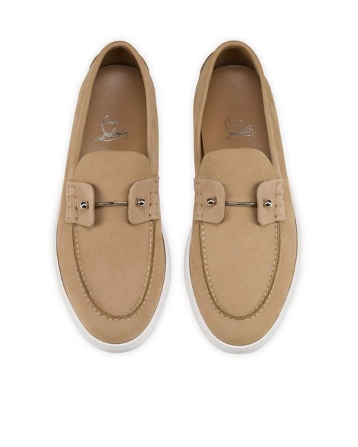 Christian Louboutin Brown Chambeliboat Slip-On Loafers for men