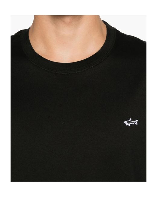 Paul & Shark Black Logo Crew-Neck T-Shirt for men
