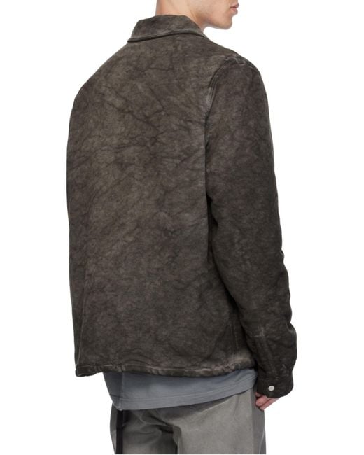 Rick Owens Black Drawstring Hem Zipped Jacket for men