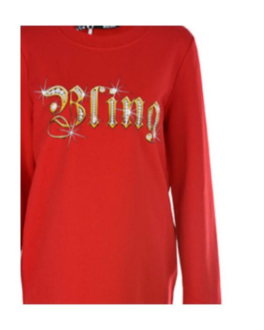Moschino Red Brand Logo Dress