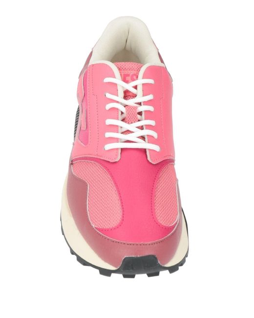 DIESEL Pink Two-Tone Low-Top Casual Shoes