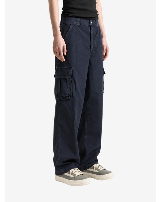 ERL Blue Ripstop Cargo Pants for men