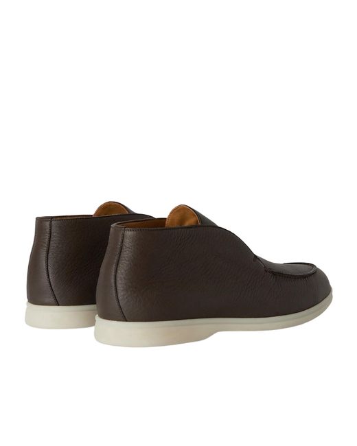 Loro Piana Brown Open Walk Ankle Boots for men