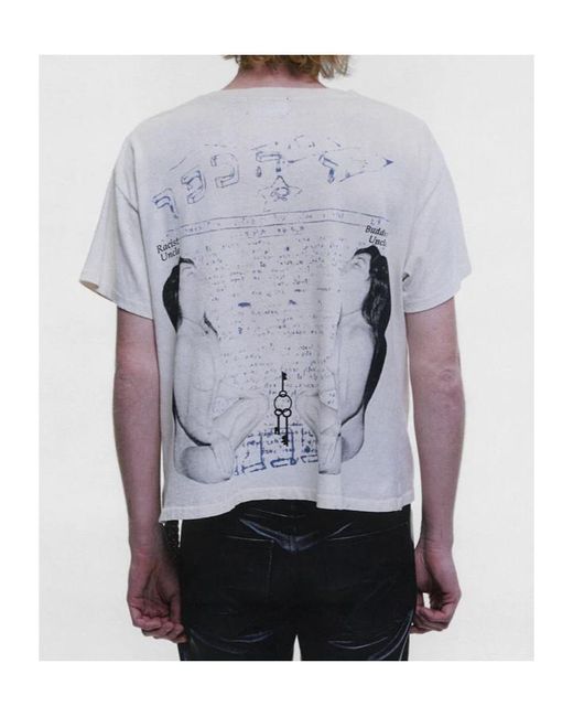 Enfants Riches Deprimes Gray Graphic-Print Distressed T-Shirt for men