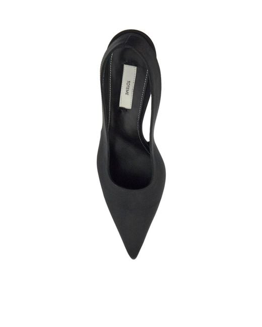 Totême Black Totême Classic Satin Slingbacks