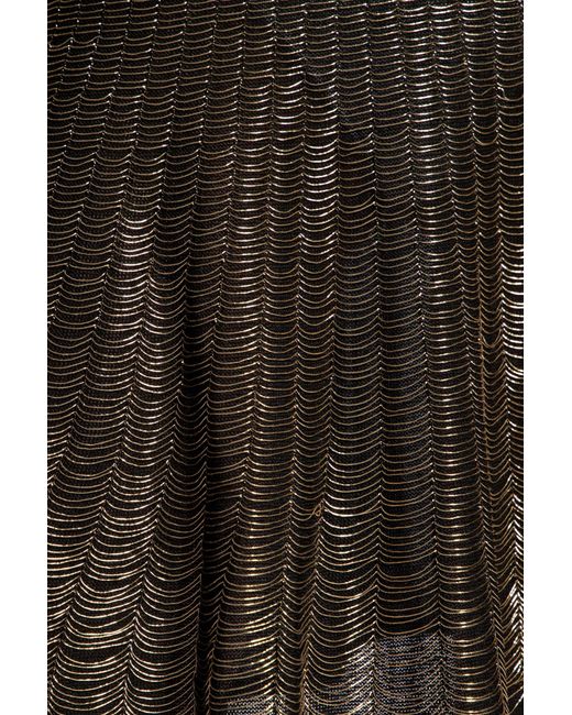 McQueen Brown Lurex Yarn Mini Dress