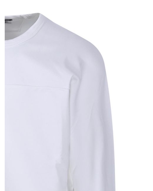 C P Company White Logo Patch Crewneck Sweatshirt for men