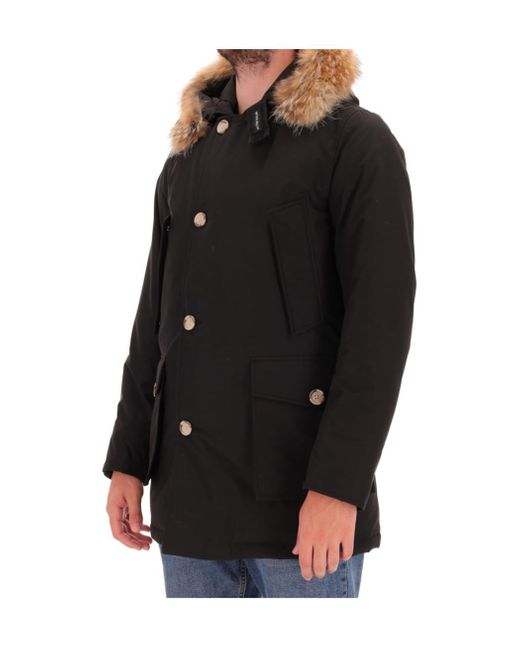 Woolrich Black Long-Sleeved Down Jacket for men