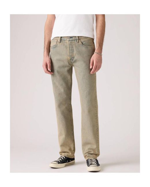 Levi's Gray 501 Straight Leg Jeans for men