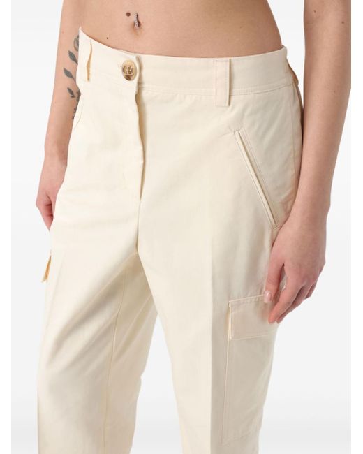 Twinset White Pressed-Crease Trousers