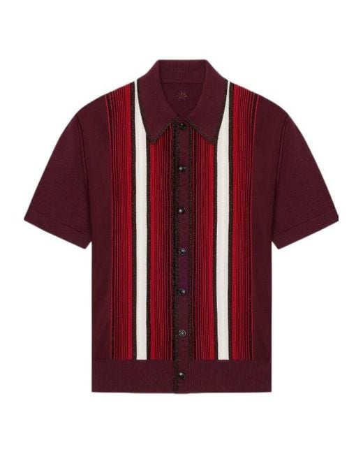 Amiri Red Embellished Striped Shirt for men