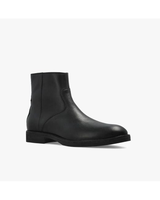 AllSaints Black Round-Toe Boots for men