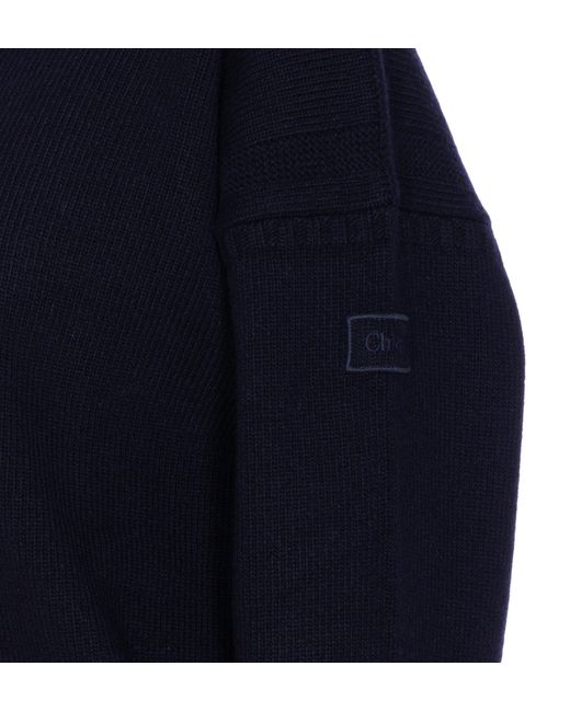 Chloé Blue Chlo Crewneck Knitted Jumper