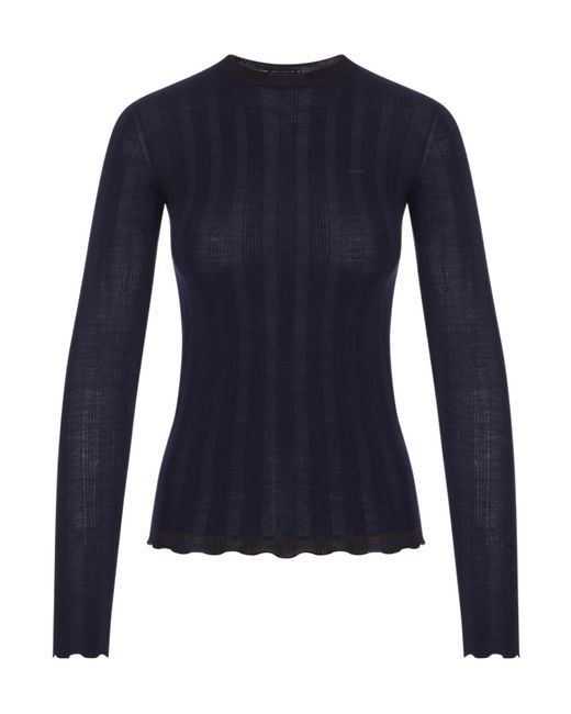 Prada Blue Long-Sleeved Knitwear