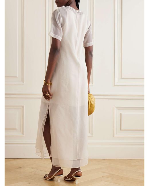 Brunello Cucinelli White Tulle Dress