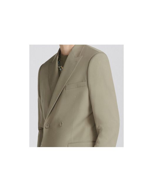 Dior Green Homme Double-Breasted Long-Sleeved Blazer for men