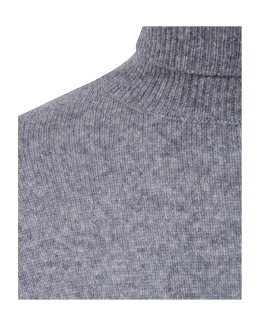 Nuur Blue Roll-Neck Wool Sweater for men