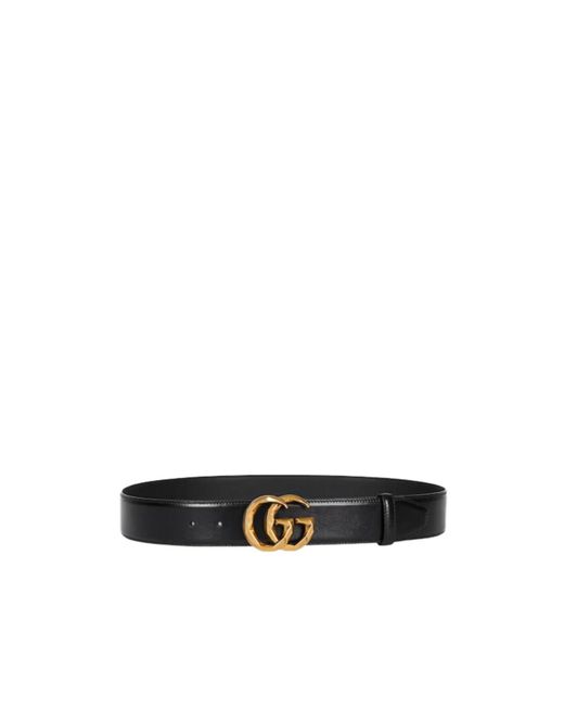 Gucci Black Logo Plaque Belt for men
