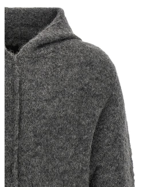 Thom Krom Gray Hooded Sweater for men