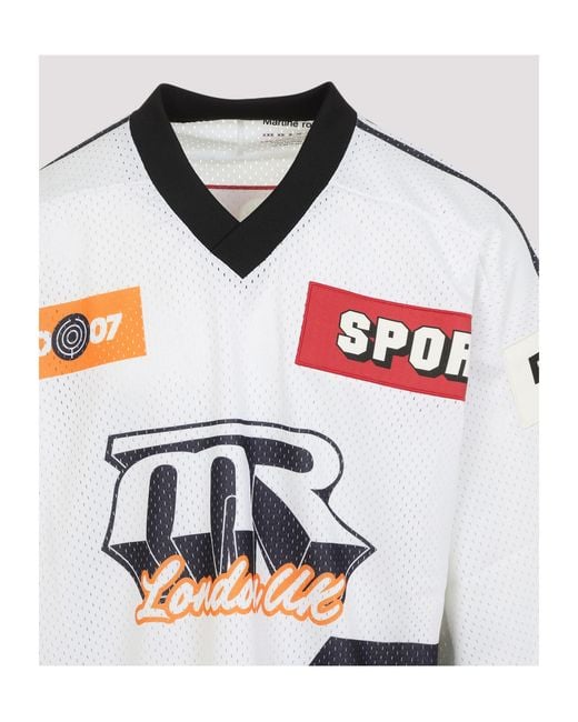 Martine Rose Blue Oversized Hockey T-Shirt for men