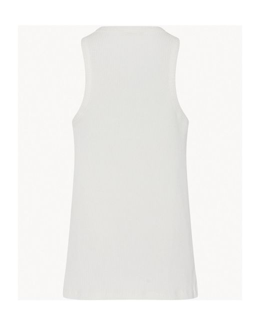 The Row White Misty Tank Top