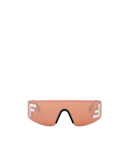 Fendi Pink Eyewear Pilot Frame Sunglasses for men