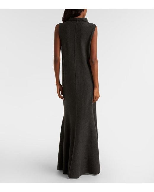 Khaite Black Margo Wool Maxi Dress