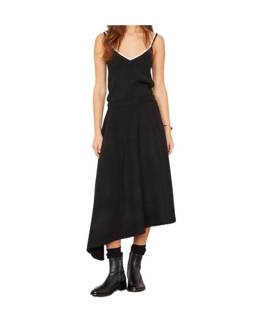 Officine Generale Black Zipper-Front Dress