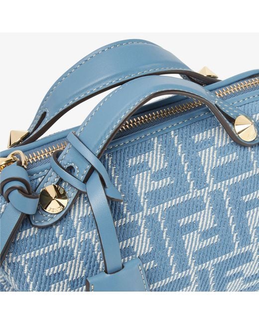 【関税&送料込】Fendi Embroidered Fabric Mini By The Way Han Fendi Embroidered Fabric Mini By The Way Handbag in Blue | Lyst