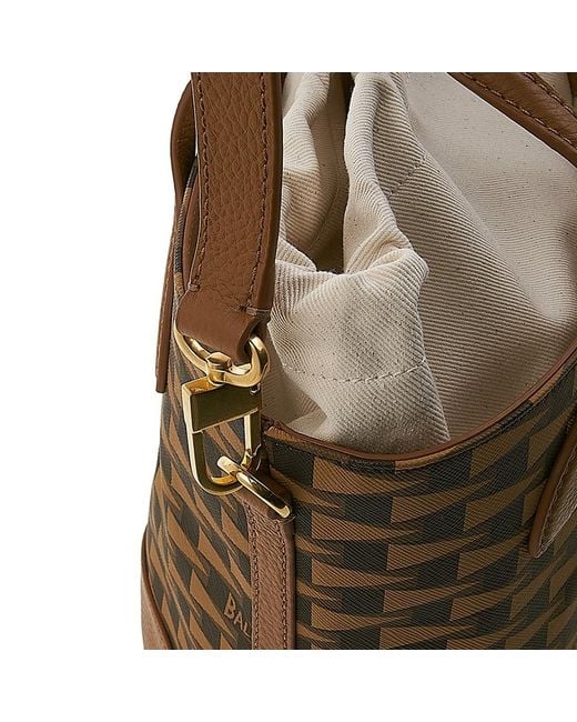 Bally Brown Logo Shoulder Bag