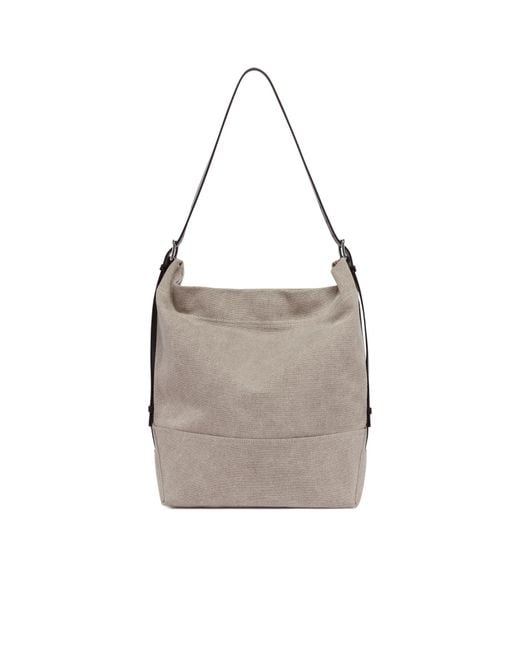 Lemaire Gray Belted Shoulder Bag With Top Handle for men