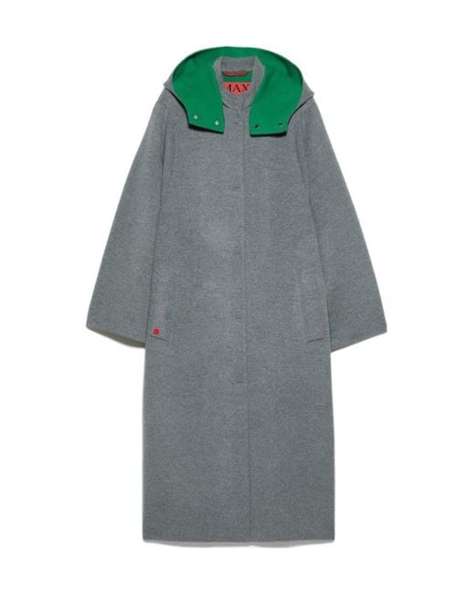 MAX&Co. Gray Oversized Double-Woven Wool Coat