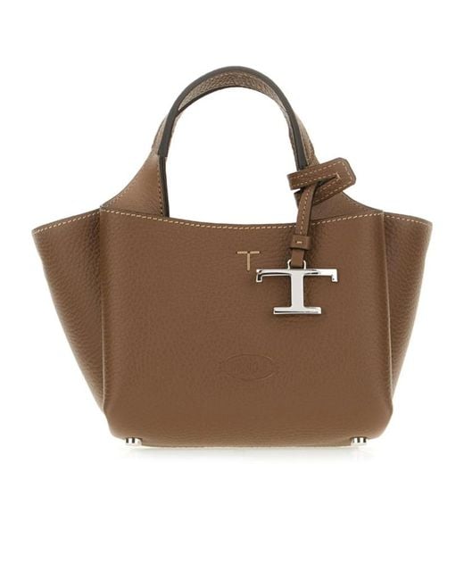 Tod's Brown Logo Handbag