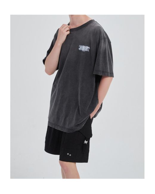 Marissa Chiara Black Short-Sleeved T-Shirt for men
