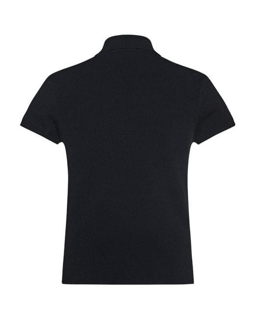 The Row Black Short-Sleeved Polo Shirt