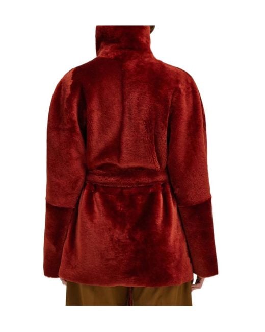 Ferragamo Red Double-Breasted Coat