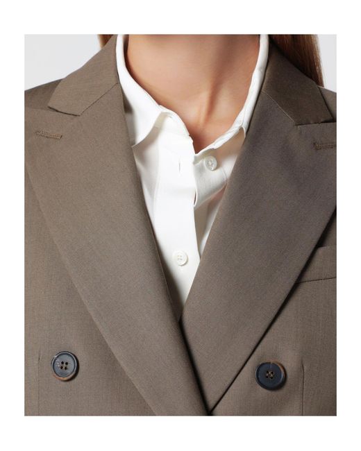 Max Mara Brown Double-Breasted Coat