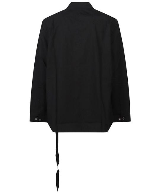 Rick Owens Black Striped Shirt for men