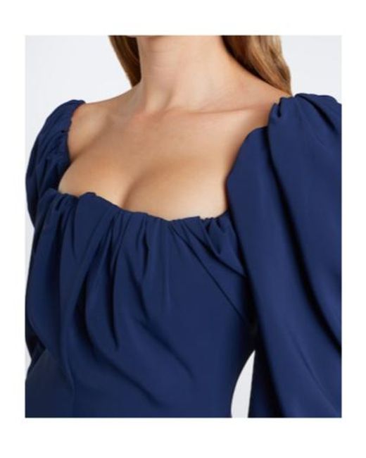 Vivienne Westwood Blue Gathered Crêpe De Chine Gown